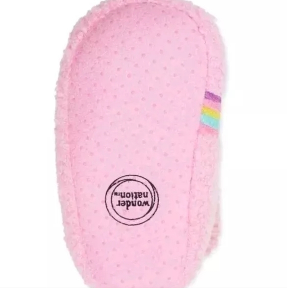 New Wonder Nation Baby Girls Rainbow Bootie Slippers, Sizes 5 - Picture 5 of 6